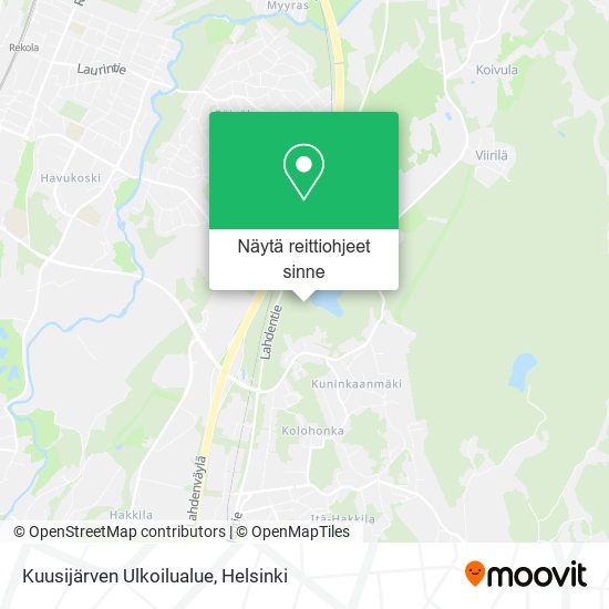 Kuusijärven Ulkoilualue kartta