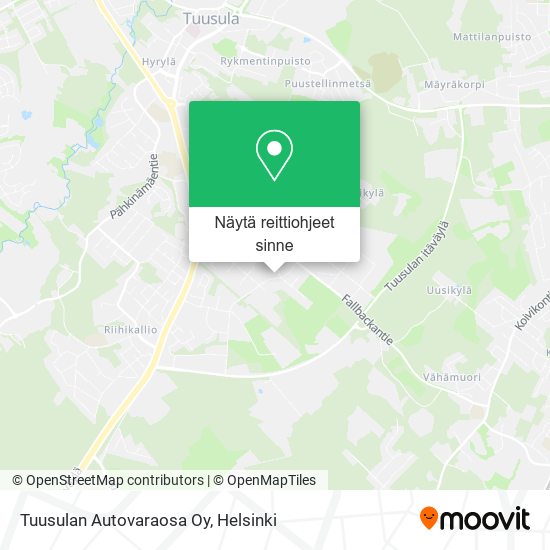Tuusulan Autovaraosa Oy kartta