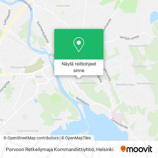 Porvoon Retkeilymaja Kommandiittiyhtiö kartta