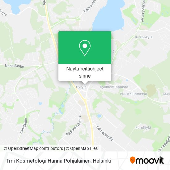Tmi Kosmetologi Hanna Pohjalainen kartta