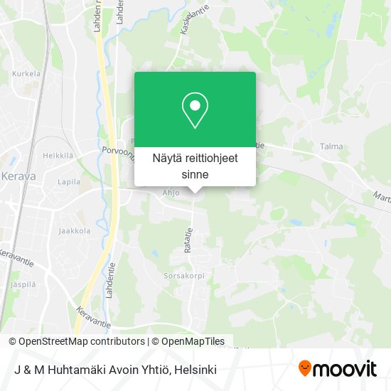 J & M Huhtamäki Avoin Yhtiö kartta