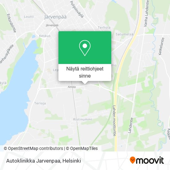 Autoklinikka Jarvenpaa kartta