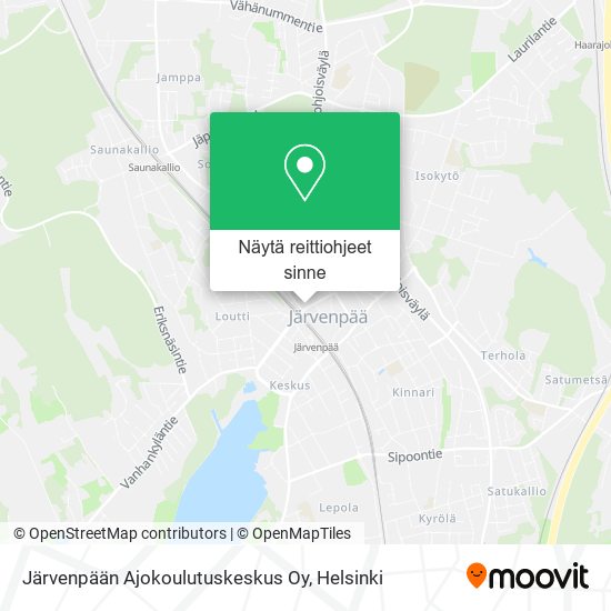 Järvenpään Ajokoulutuskeskus Oy kartta