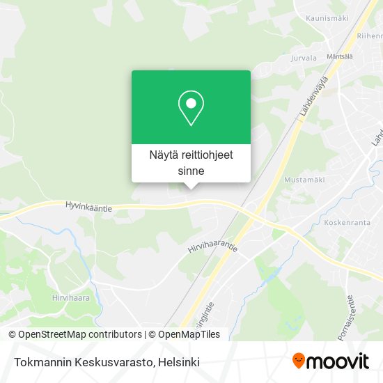 Tokmannin Keskusvarasto kartta