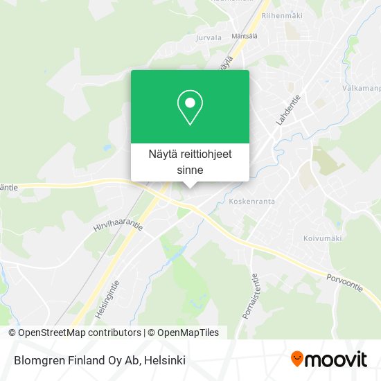 Blomgren Finland Oy Ab kartta