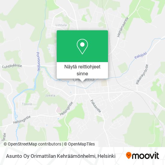 Asunto Oy Orimattilan Kehräämönhelmi kartta