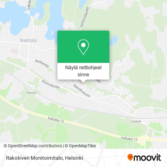 Rakokiven Monitoimitalo kartta