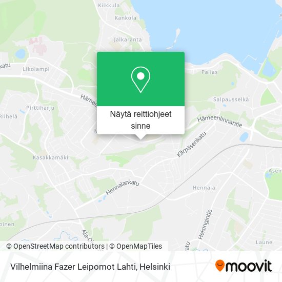 Vilhelmiina Fazer Leipomot Lahti kartta