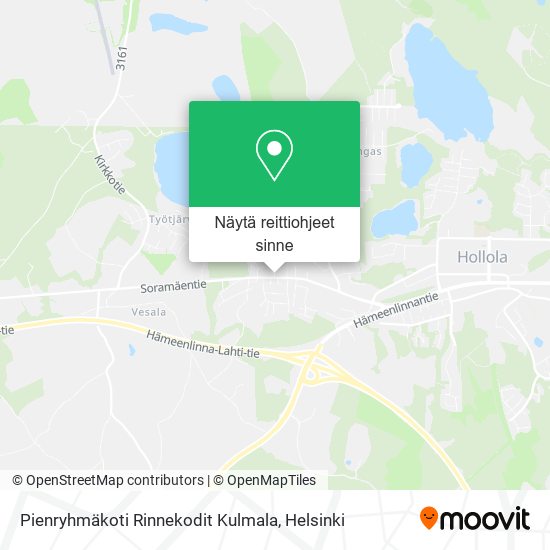 Pienryhmäkoti Rinnekodit Kulmala kartta