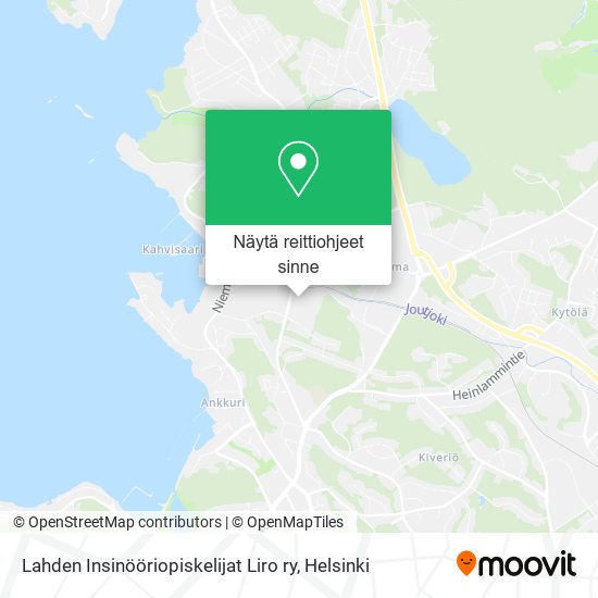 Lahden Insinööriopiskelijat Liro ry kartta