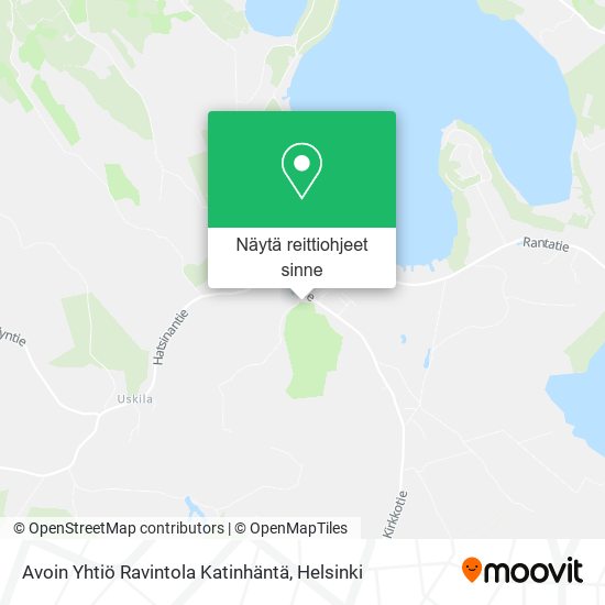 Avoin Yhtiö Ravintola Katinhäntä kartta