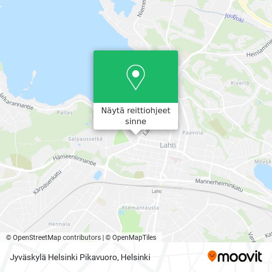 Jyväskylä Helsinki Pikavuoro kartta