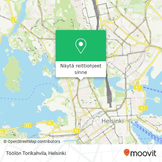 Töölön Torikahvila kartta