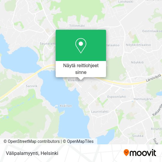 Välipalamyynti kartta