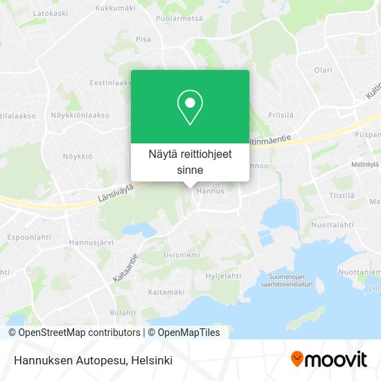 Hannuksen Autopesu kartta