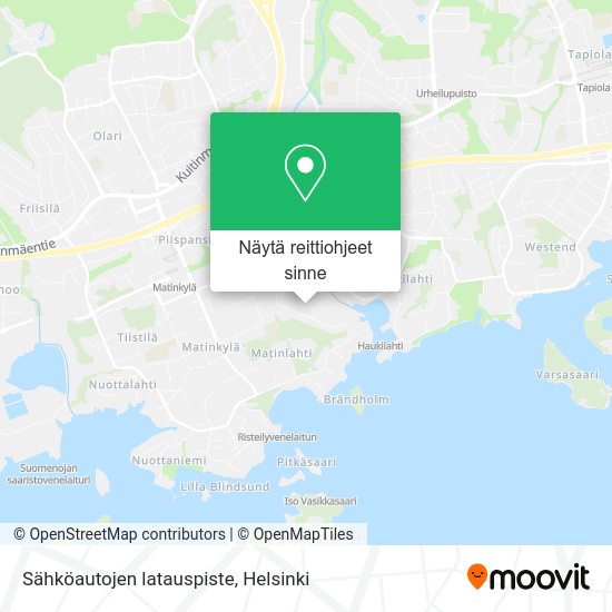 Sähköautojen latauspiste kartta