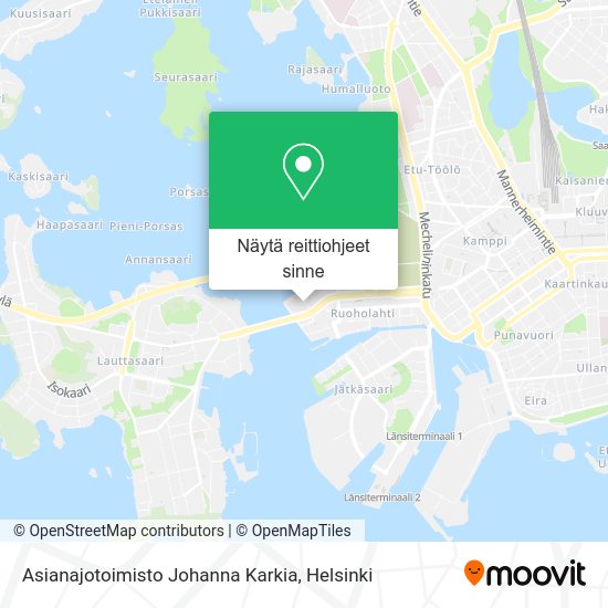 Asianajotoimisto Johanna Karkia kartta