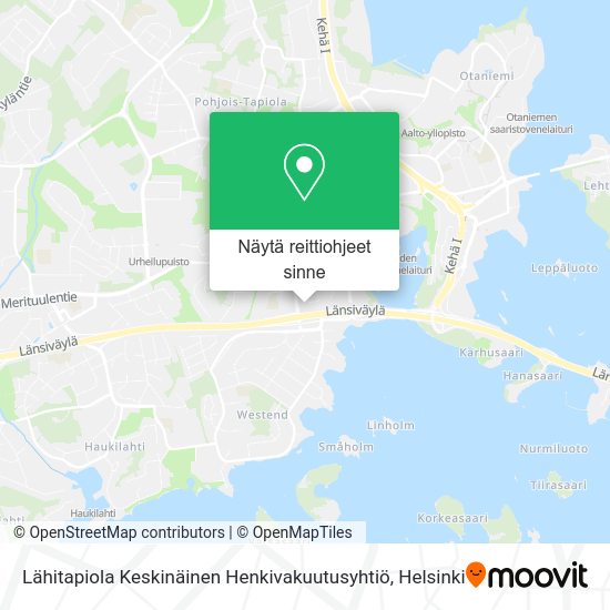 Lähitapiola Keskinäinen Henkivakuutusyhtiö kartta