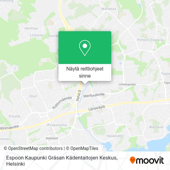 Espoon Kaupunki Gräsan Kädentaitojen Keskus kartta