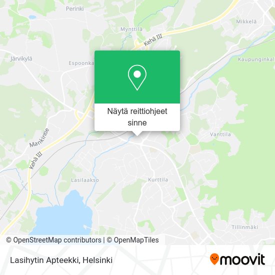 Lasihytin Apteekki kartta
