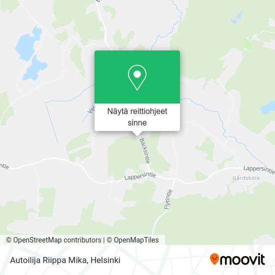Autoilija Riippa Mika kartta