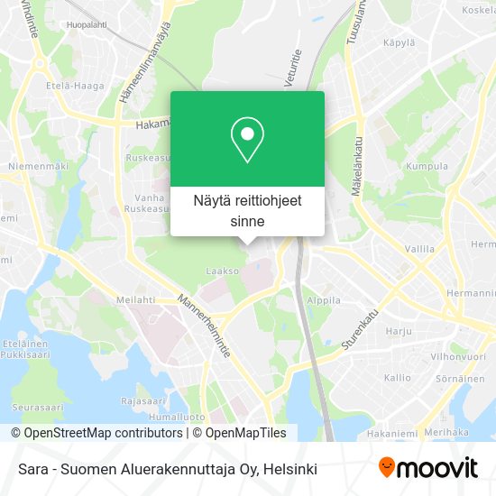 Sara - Suomen Aluerakennuttaja Oy kartta