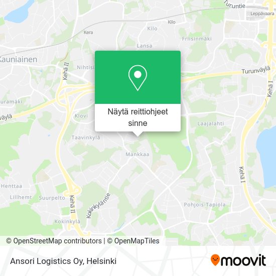 Ansori Logistics Oy kartta