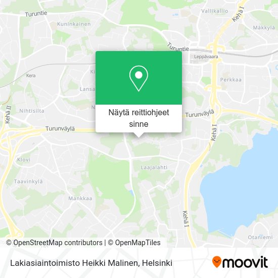 Lakiasiaintoimisto Heikki Malinen kartta