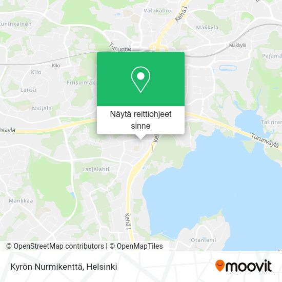Kyrön Nurmikenttä kartta