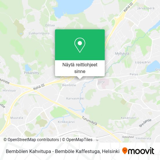 Bembölen Kahvitupa - Bemböle Kaffestuga kartta