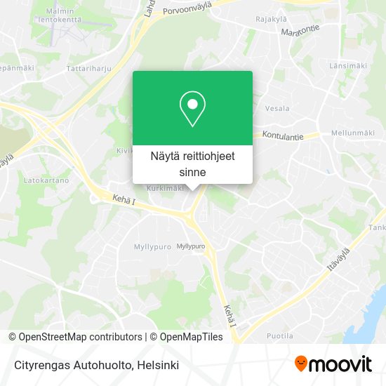 Cityrengas Autohuolto kartta