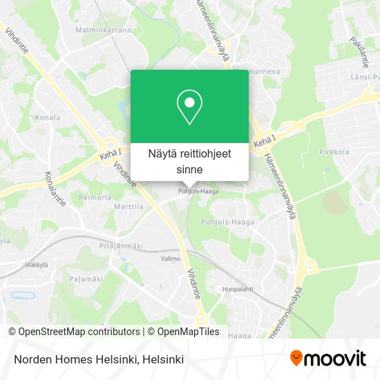 Norden Homes Helsinki kartta