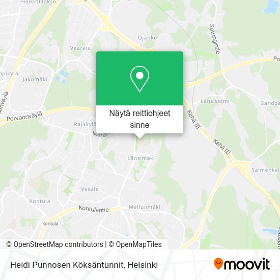 Heidi Punnosen Köksäntunnit kartta