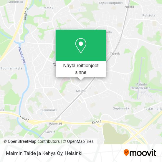 Malmin Taide ja Kehys Oy kartta