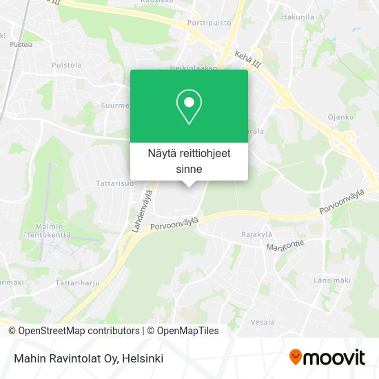 Mahin Ravintolat Oy kartta