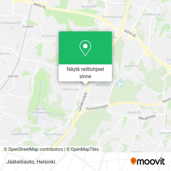 Jäätelöauto kartta