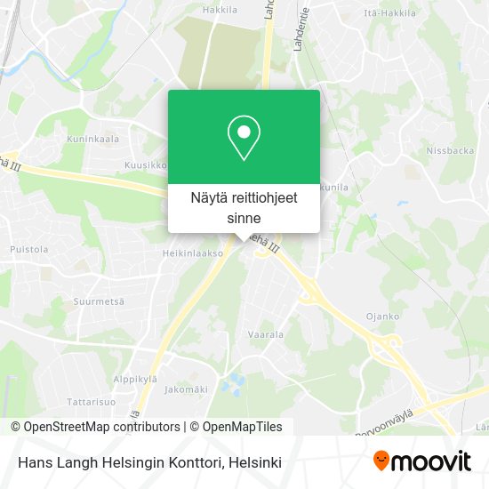 Hans Langh Helsingin Konttori kartta