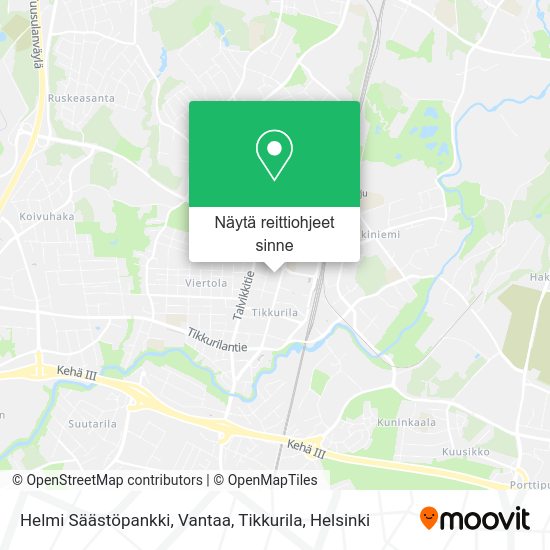 Helmi Säästöpankki, Vantaa, Tikkurila kartta