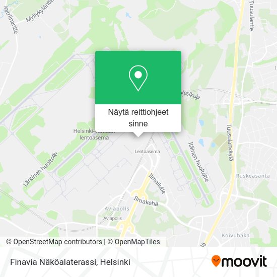 Finavia Näköalaterassi kartta