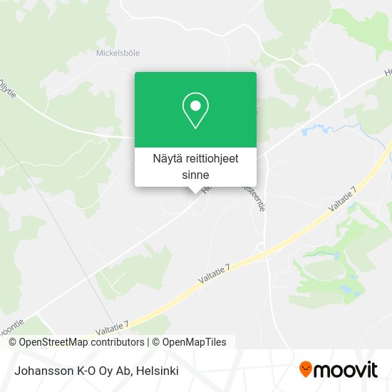 Johansson K-O Oy Ab kartta
