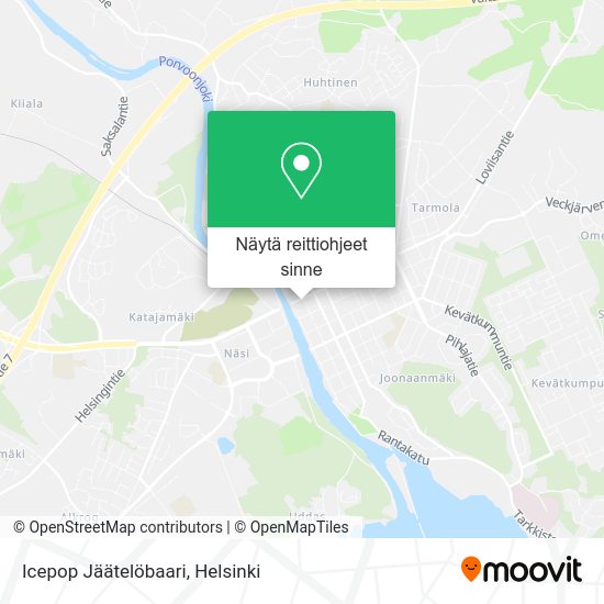 Icepop Jäätelöbaari kartta