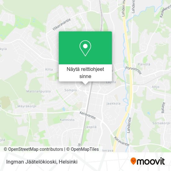 Ingman Jäätelökioski kartta