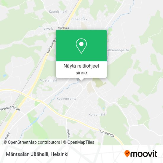 Mäntsälän Jäähalli kartta