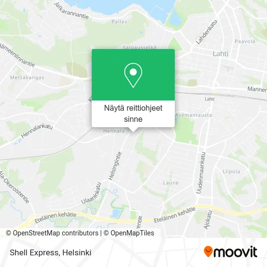 Shell Express kartta