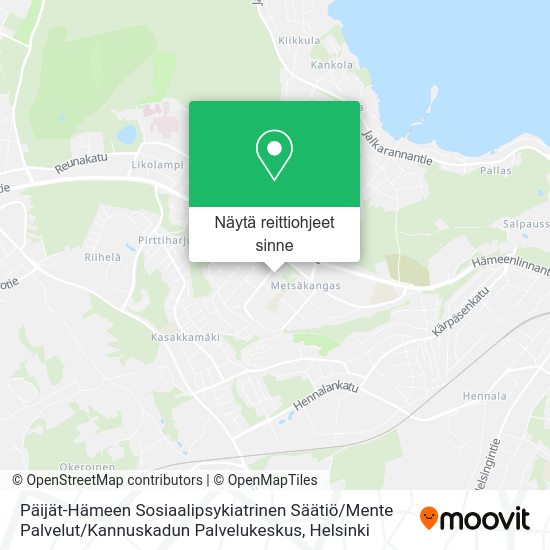 Päijät-Hämeen Sosiaalipsykiatrinen Säätiö / Mente Palvelut / Kannuskadun Palvelukeskus kartta