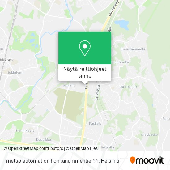metso automation honkanummentie 11 kartta