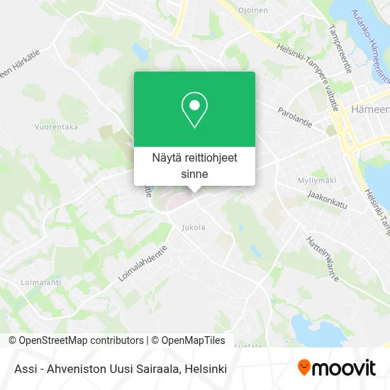 Miten pääset kohteeseen Assi - Ahveniston Uusi Sairaala kaupungissa ...