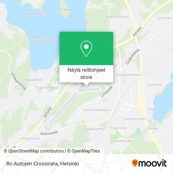 Rc-Autojen Crossirata kartta