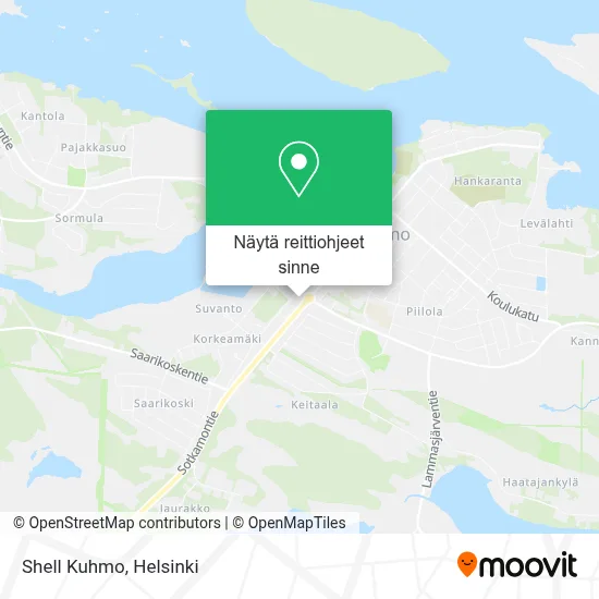 Shell Kuhmo kartta