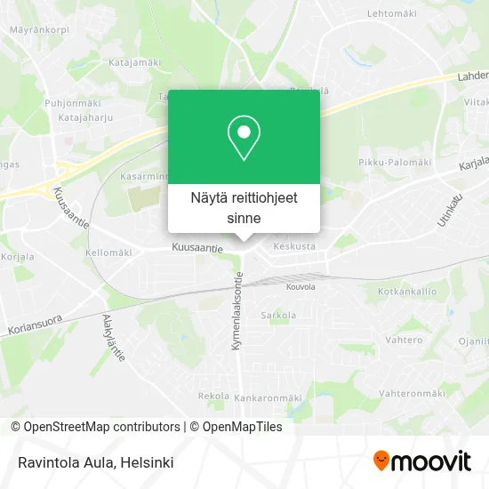 Ravintola Aula kartta